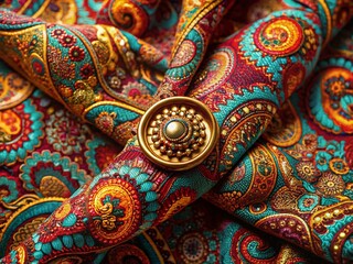 Surreal Paisley Textile Growth: Western Wear Medallion Invitation