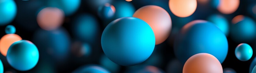 Abstract spheres in vibrant colors and patterns.