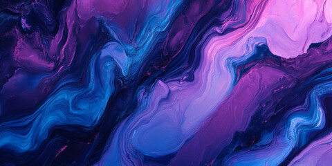 Obraz premium Electric violet marble background with neon blue streaks, futuristic and eye-catching.