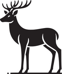 Minimalist Deer Silhouette Vector Illustration