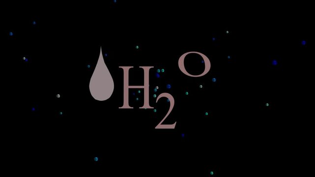 H2o vector icon isolated on black background. h2o logo design.
