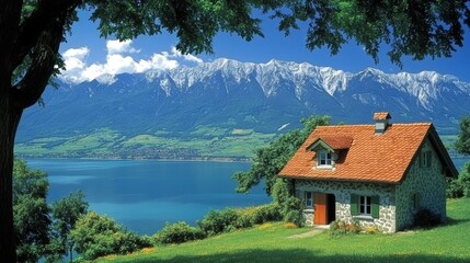 Fototapeta premium lake in the mountains