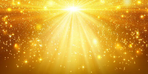 Obraz premium Golden glitter background with densely packed sparkling particles, festive and radiant.