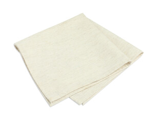 One new light napkin isolated on white