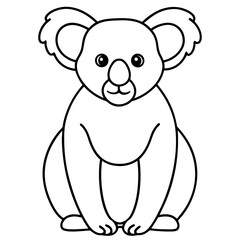 Koala Outline Art in Vector
