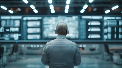 Humanoid Robotic Anchor Presenting Glowing Electronics in a High-Tech Studio Environment Futuristic Perspective