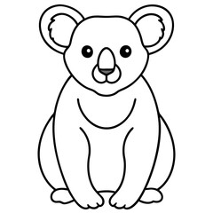 Koala Outline Art in Vector