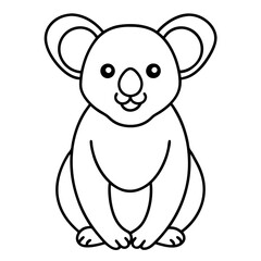 Koala Outline Art in Vector