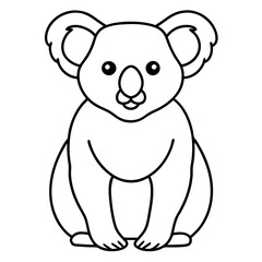 Koala Outline Art in Vector