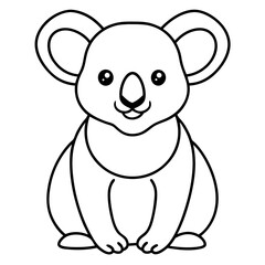 Koala Outline Art in Vector