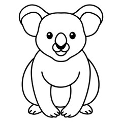 Koala Outline Art in Vector
