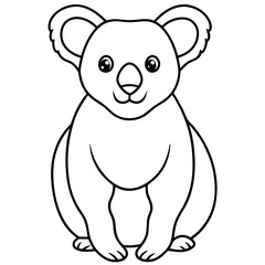 Koala Outline Art in Vector
