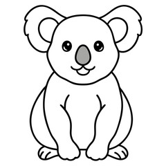 Koala Outline Art in Vector