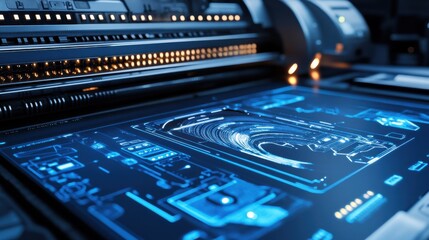 Advanced Technology Display on Digital Printer Interface Screen