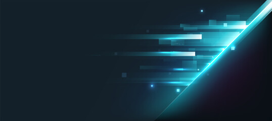 The cyber background,blue line futuristic digital technology innovation backfround for tech event poster  or presentation product business