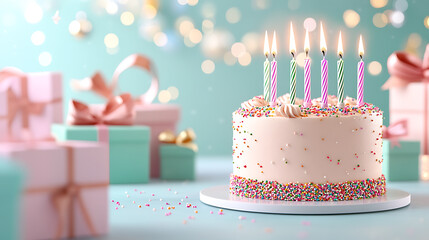 Cake for birthday parties card making background