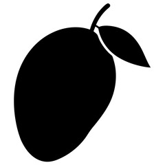 Fototapeta premium a green mango on white background 