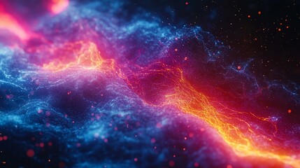 Fototapeta premium Abstract fiery and icy energy flow.