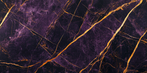 Deep amethyst marble background with dark purple and metallic gold veins, regal gemstone texture.