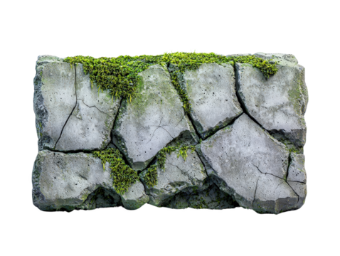 Moss covered rock in natural outdoor setting showcasing natures textures and colors
