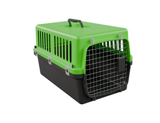 pet carrier isolated on white