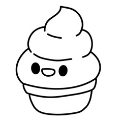 hand drawn illustration of cake