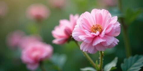 Obraz premium Delicate petals resemble tiny cotton candy tufts in bloom, natural, delicate, blossom