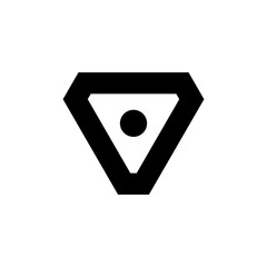 Cyberpunk Sign of Sphere with Triangle Shape