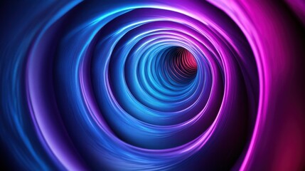 Obraz premium Abstract tunnel background, digital innovation, convergence and immersion, neon colors, high-tech theme, futuristic vibes, 3D design, tech aesthetics