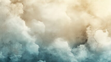 Fototapeta premium Soft beige and gray cloudy texture with subtle cracks and atmospheric depth