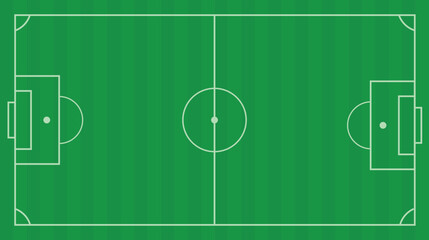 Background of soccer team formation and tactic drawing on the green football chalkboard board. Soccer playbook to win the championship.