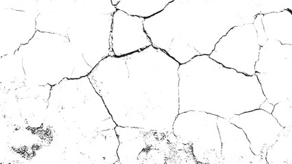 Cracked barren desert earth on transparent background Texture soil dry crack background pattern. Black grunge