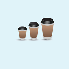 White cap brown paper Recyclable Double Wall Kraft Coffee cup mug
