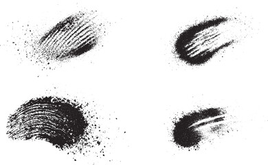 fingerprint grunge effect set isolated on a transparent background