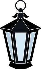 Vintage Hanging Lantern Illustration