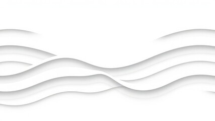 Obraz premium Modern geometric wave stripe pattern on a pure white background with sharp and clean edges, minimalist aesthetic, clean lines