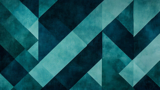 A sophisticated teal design with geometric patterns and smooth textures, reflecting modern artistic elegance.