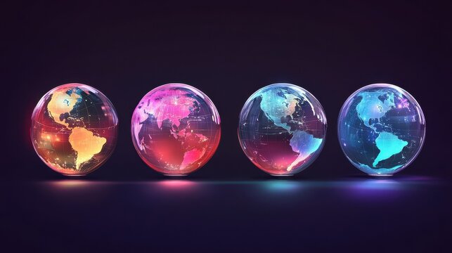 Global marketing strategy abstract concept vector illustration set. Macromarketing, competitive analysis, online reputation management, market analysis, digital image, social media abstract metaphor.