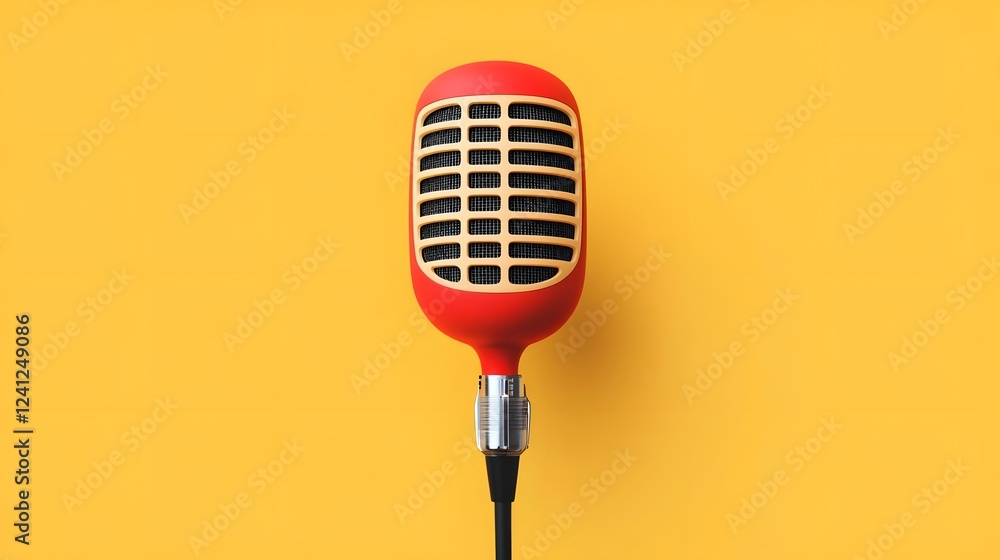 Poster live podcast with real-time translated subtitles on digital display