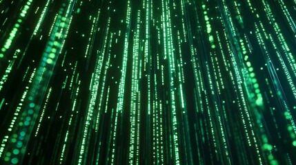 Binary Code in Fiber Optics: Data Flow Visualization