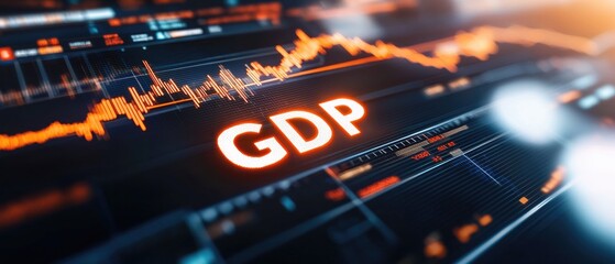 Analyzing gdp growth trends global economy data visualization digital environment macro-economic insights
