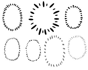 Fototapeta premium 手描きフラッシュ漫画ふきだしセット