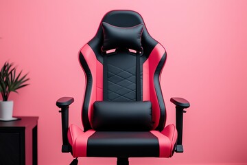Stylish gaming chair in vibrant colors.