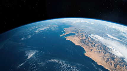 high tech satellite view of Earth showcasing land and ocean features