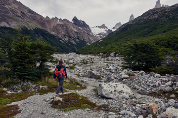 Fototapeta premium hiker in the mountains