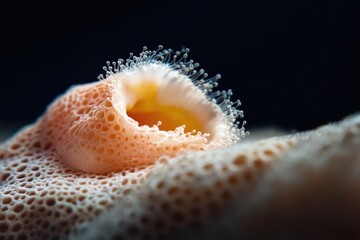 Explore the fascinating world of marine life with this stunning close-up of a vibrant sea sponge in the ocean.