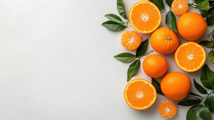 Citrus fruit including lemons, limes, grapefruits, oranges, tangerines isolated background, top view