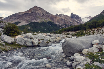 Fototapeta premium mountain landscape with snow