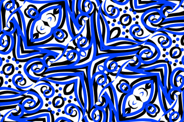 batik ethnic dayak ornament for wallpaper ads background or textile pattern	