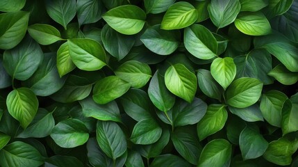 Repeating pattern with fresh green leaves, Repeating green leaf pattern for nature-inspired designs